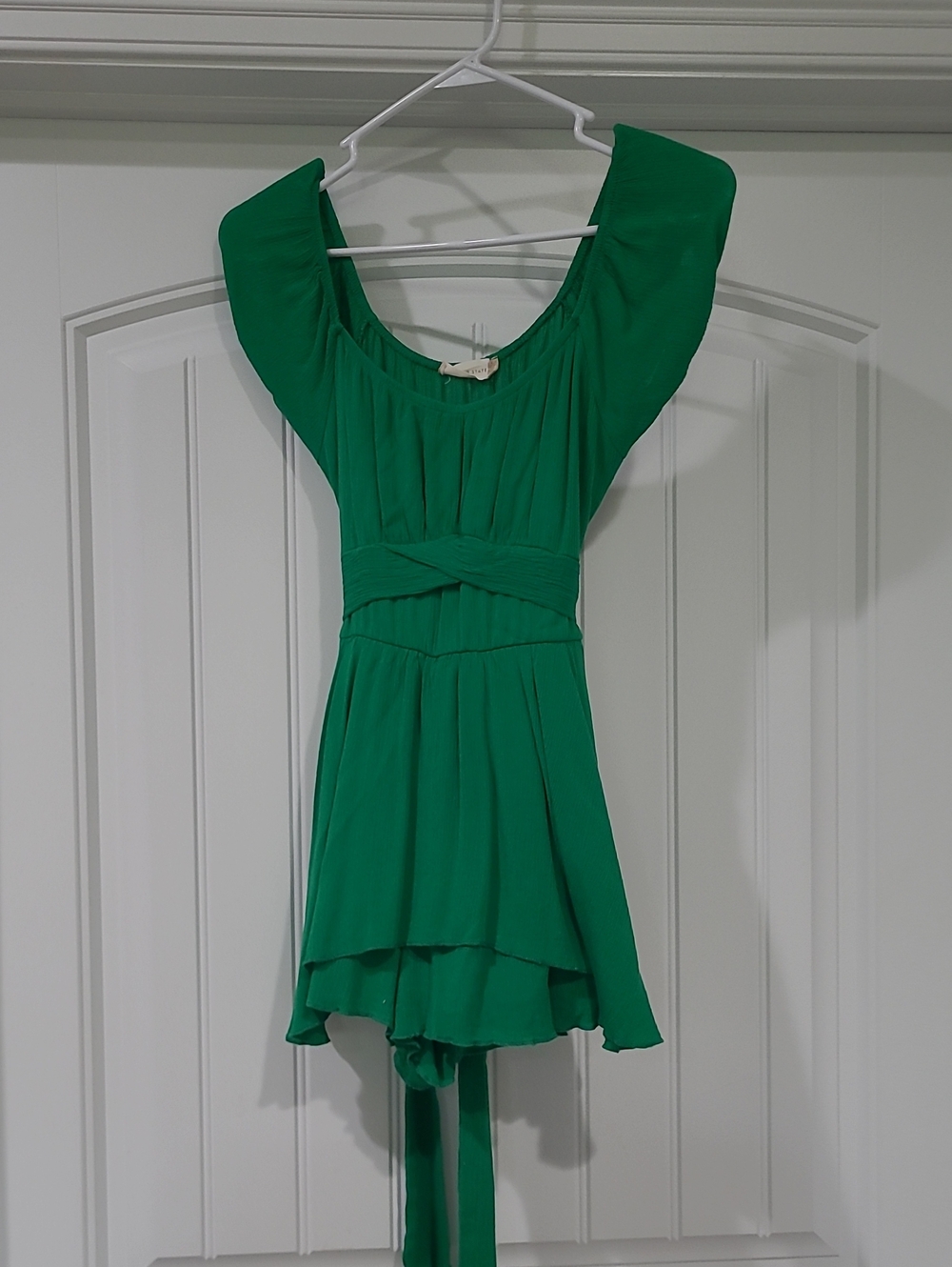 Altar'd State Emerald Green Cap Sleeve Romper